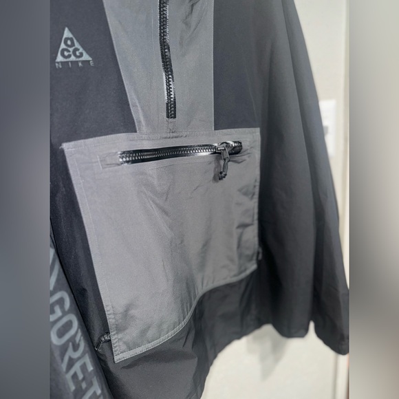 Nike Lab ACG GoreTex Paclite Rain Windbreaker Men Jacket Black Gray Size Medium - Picture 4 of 7